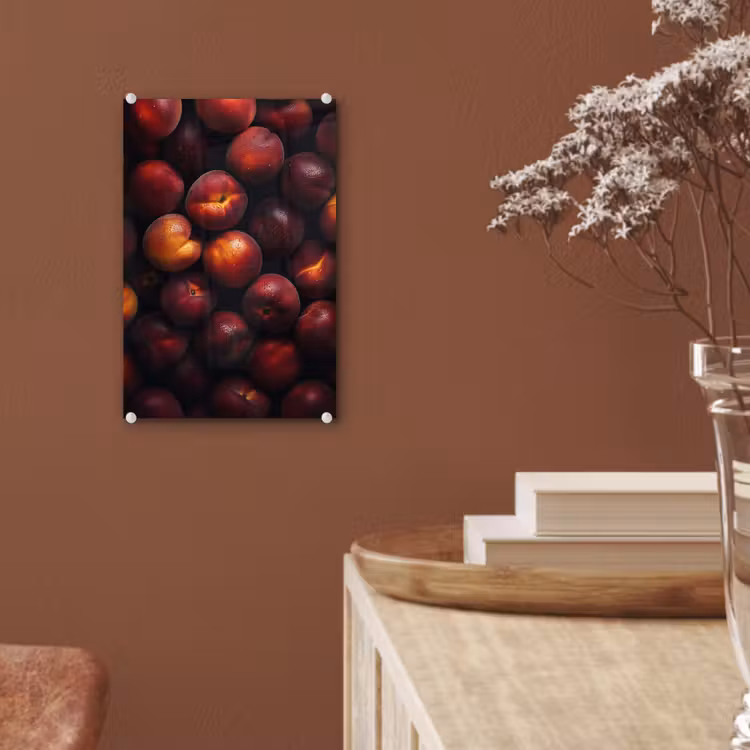Glas schilderij - Fruit - Close up - Nectarines — 6