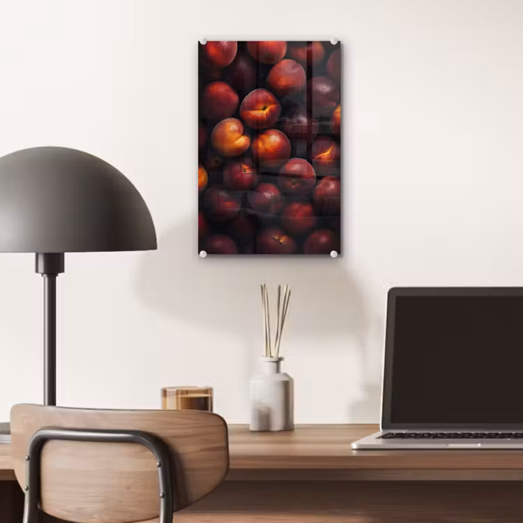 Glas schilderij - Fruit - Close up - Nectarines — 7