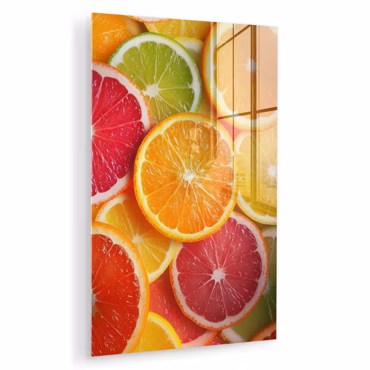 Glas schilderij - Fruit - Kleurrijk - Close up — 1