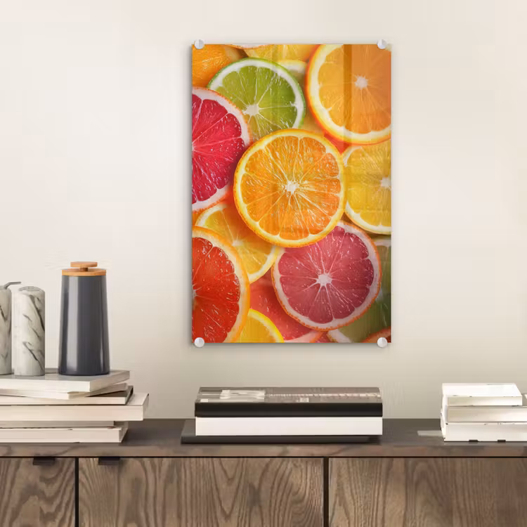 Glas schilderij - Fruit - Kleurrijk - Close up — 2
