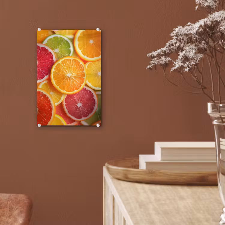 Glas schilderij - Fruit - Kleurrijk - Close up — 6