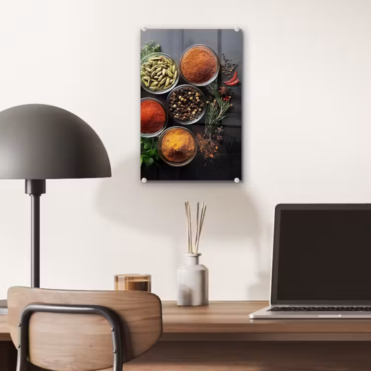 Glas schilderij - Glazen - Bakjes - Blaadjes - Kruiden — 7