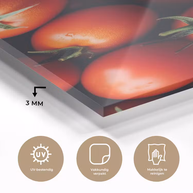 Glas schilderij - Groente - Rood - Tomaten — 3