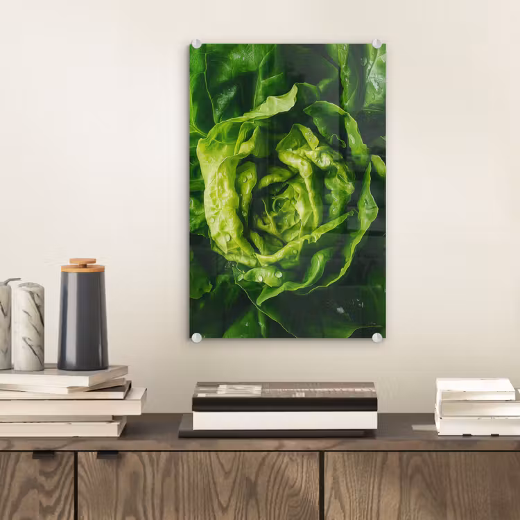 Glas schilderij - Groente - Sla - Groen — 2