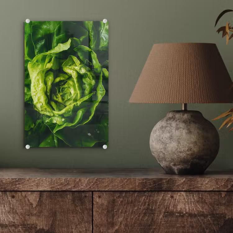 Glas schilderij - Groente - Sla - Groen — 4