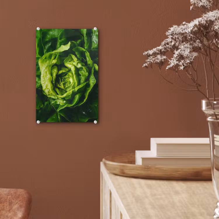 Glas schilderij - Groente - Sla - Groen — 6