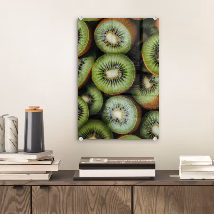 Glas schilderij - Kiwi - Fruit - Groen — 2