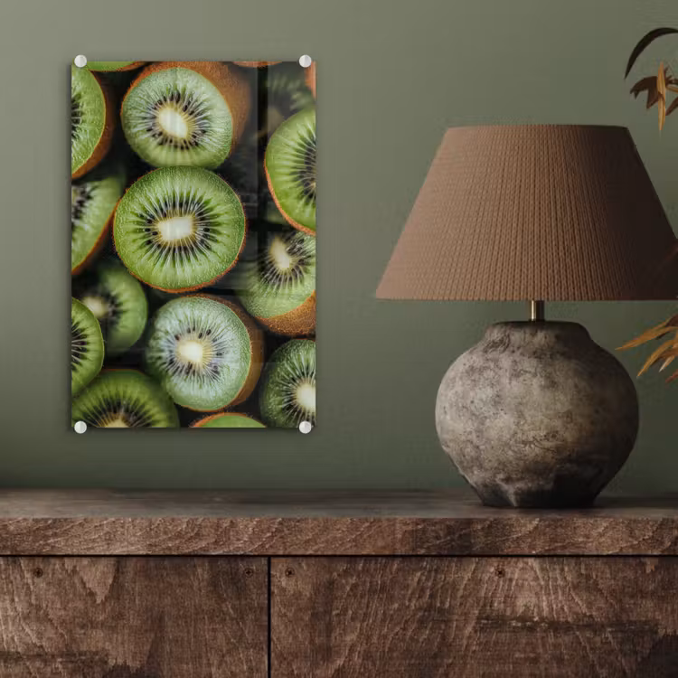 Glas schilderij - Kiwi - Fruit - Groen — 4