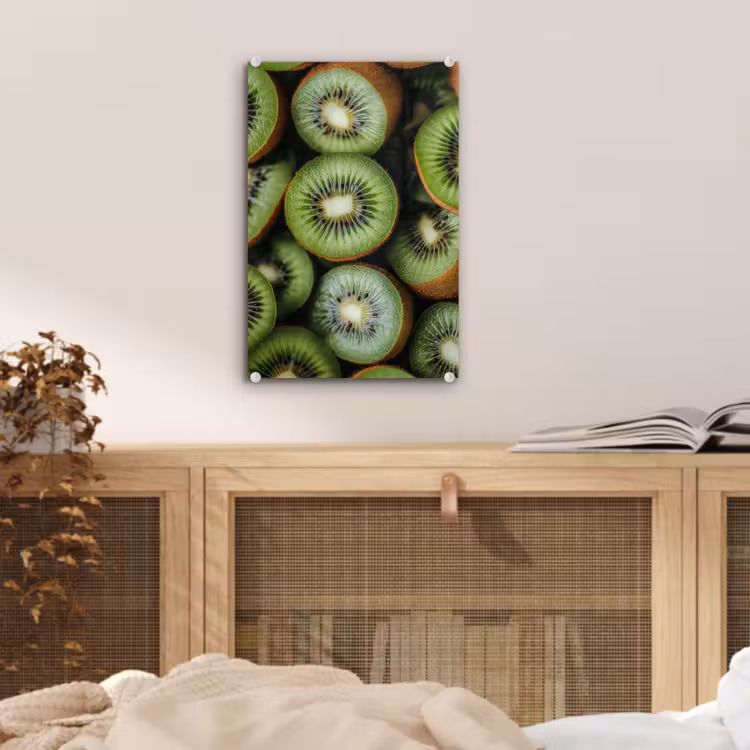 Glas schilderij - Kiwi - Fruit - Groen — 5