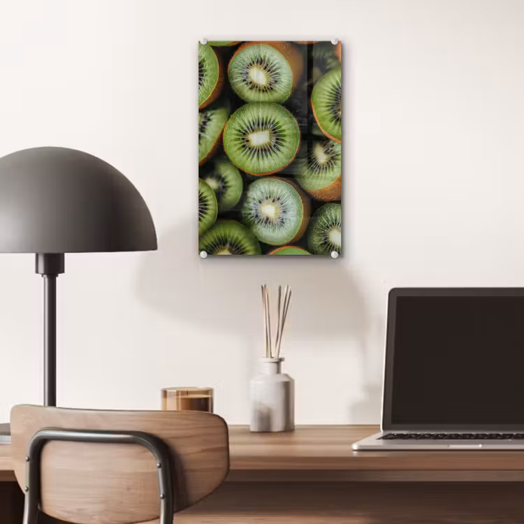 Glas schilderij - Kiwi - Fruit - Groen — 7