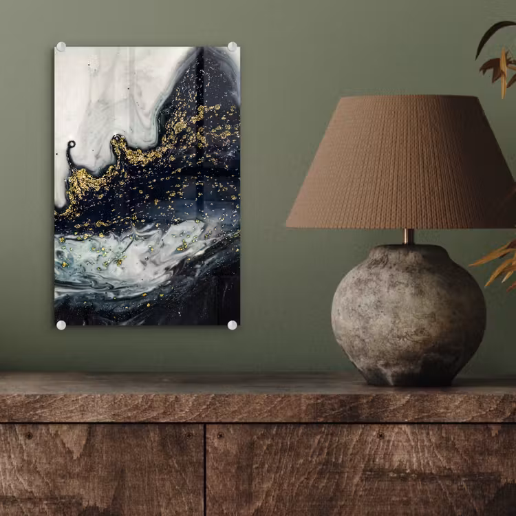 Glas schilderij - Marmer - Abstract - Goud - Luxe — 3