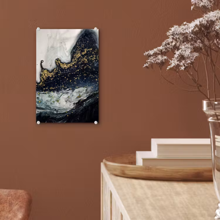 Glas schilderij - Marmer - Abstract - Goud - Luxe — 5