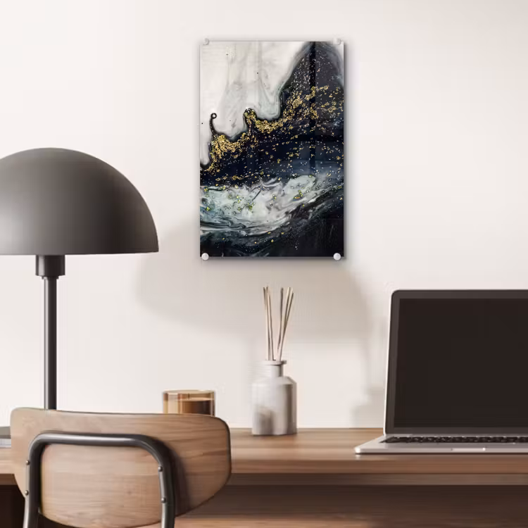 Glas schilderij - Marmer - Abstract - Goud - Luxe — 6