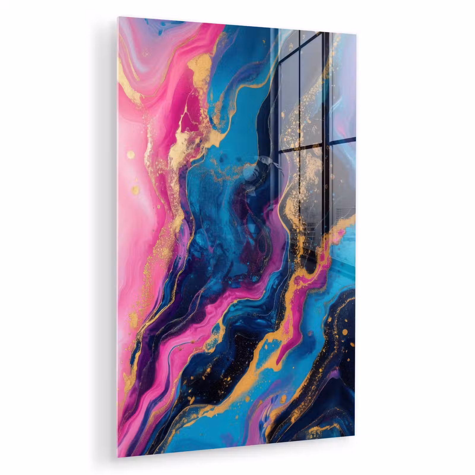 Glas schilderij - Marmer - Modern - Goud — 1
