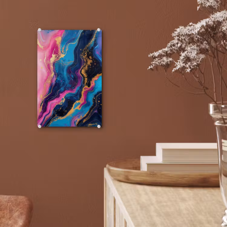 Glas schilderij - Marmer - Modern - Goud — 6