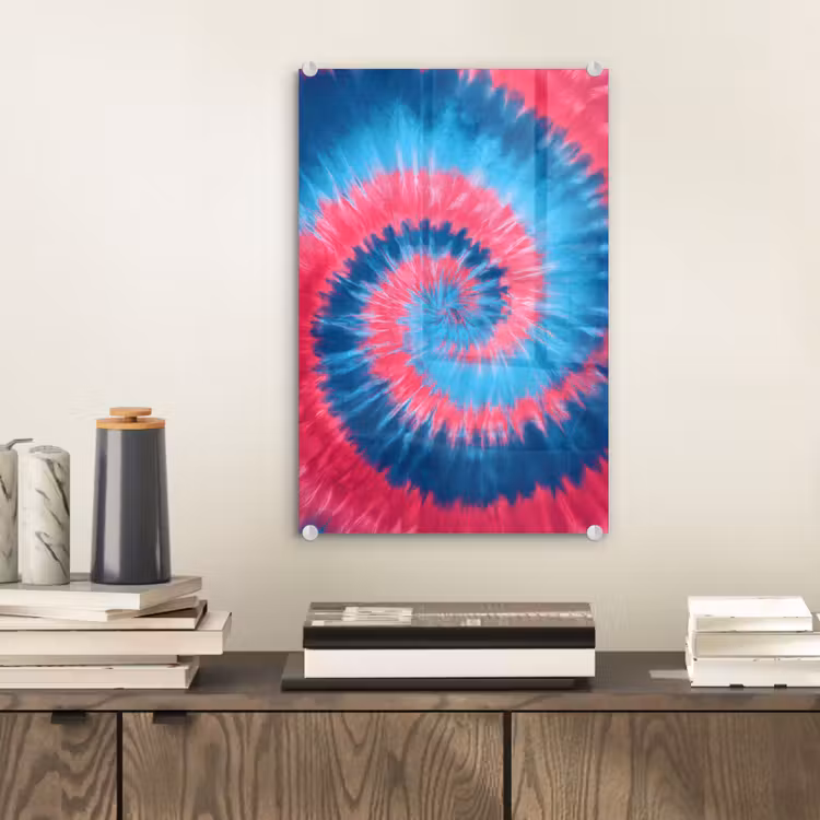 Glas schilderij - Spiraal - Roze - Draaiend — 2
