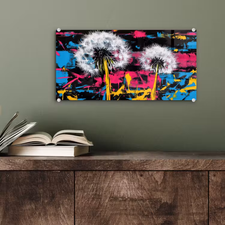 Glas schilderij - Street Art - Kleurrijk - Muur — 4