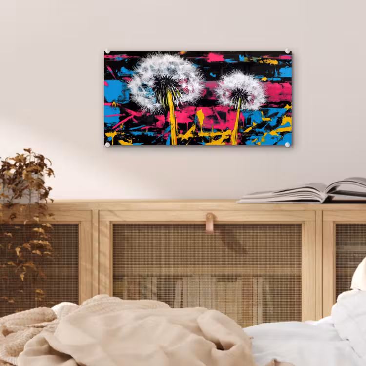 Glas schilderij - Street Art - Kleurrijk - Muur — 5