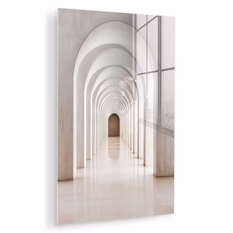 Glas schilderij - Hal - Bogen - Symmetrisch - Modern — 1