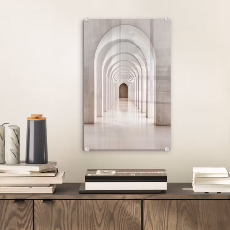 Glas schilderij - Hal - Bogen - Symmetrisch - Modern — 2