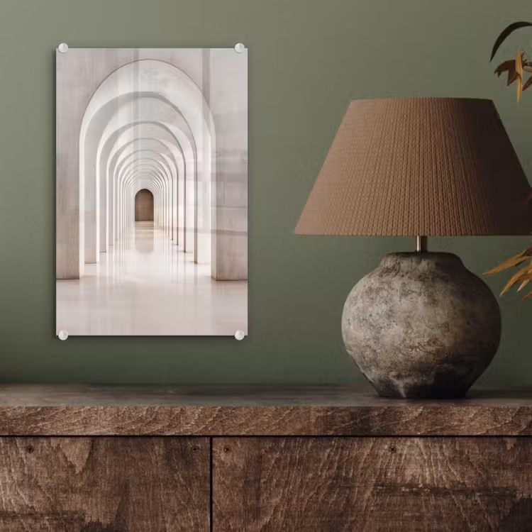 Glas schilderij - Hal - Bogen - Symmetrisch - Modern — 4