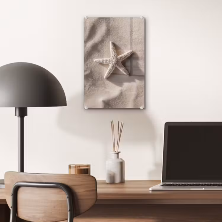 Glas schilderij - Strand - Zeester - Zand - Beige — 7