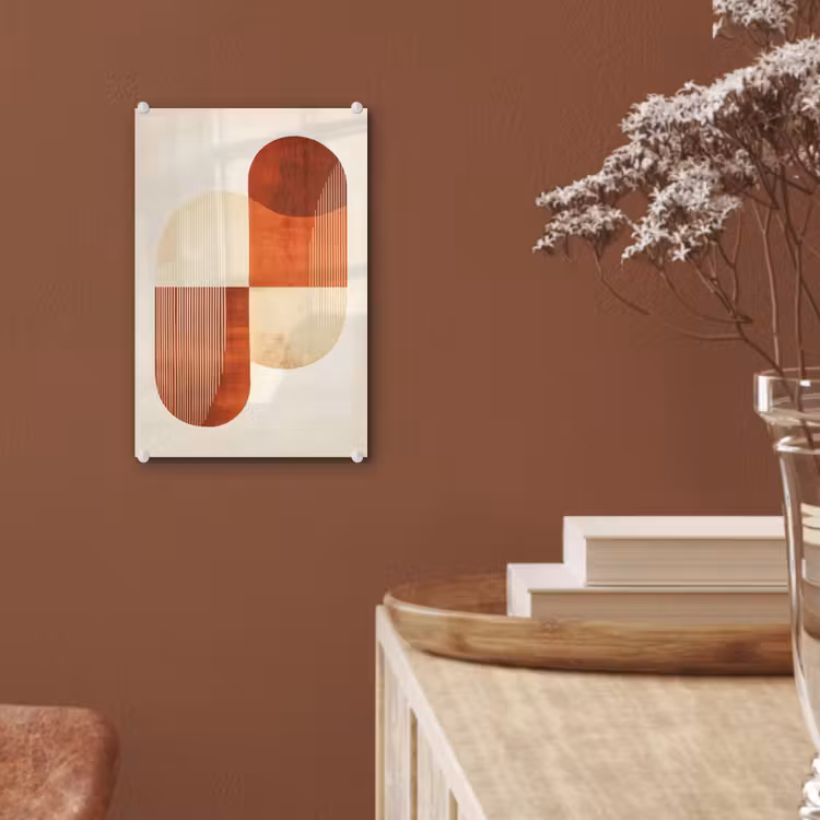 Glas schilderij - Bogen - Beige - Vormen — 6