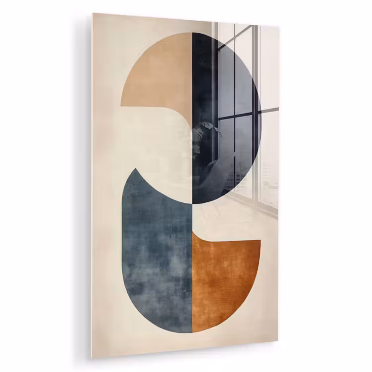 Glas schilderij - Cirkels - Abstract - Kleurrijk — 1
