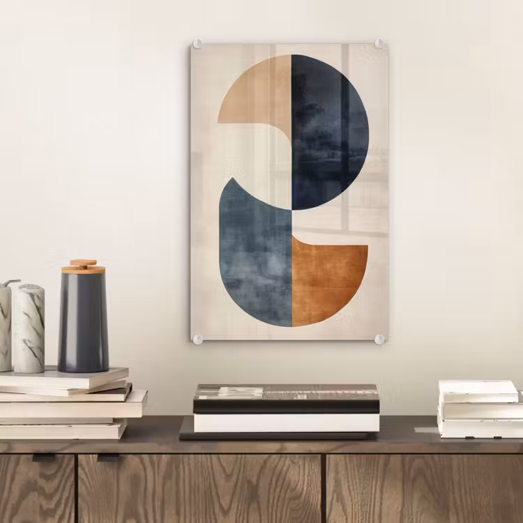 Glas schilderij - Cirkels - Abstract - Kleurrijk — 2