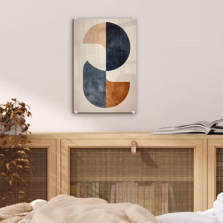 Glas schilderij - Cirkels - Abstract - Kleurrijk — 5