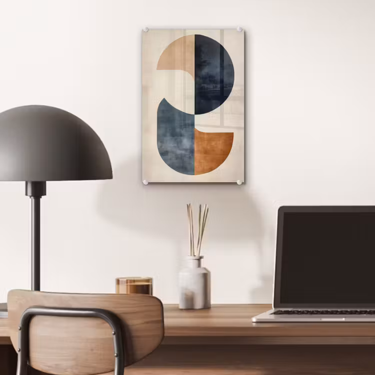 Glas schilderij - Cirkels - Abstract - Kleurrijk — 7