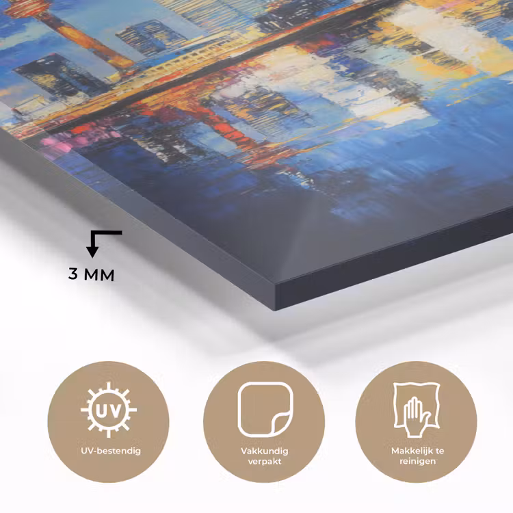 Glas schilderij - Skyline Toronto - Modern - Stadslicht - Blauw — 3