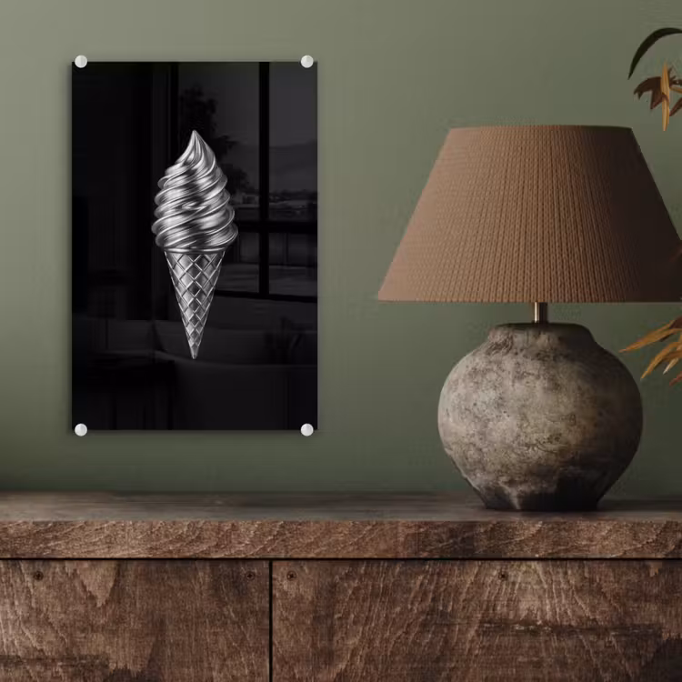Glas schilderij - Softijs - Realistisch - Futuristisch — 4