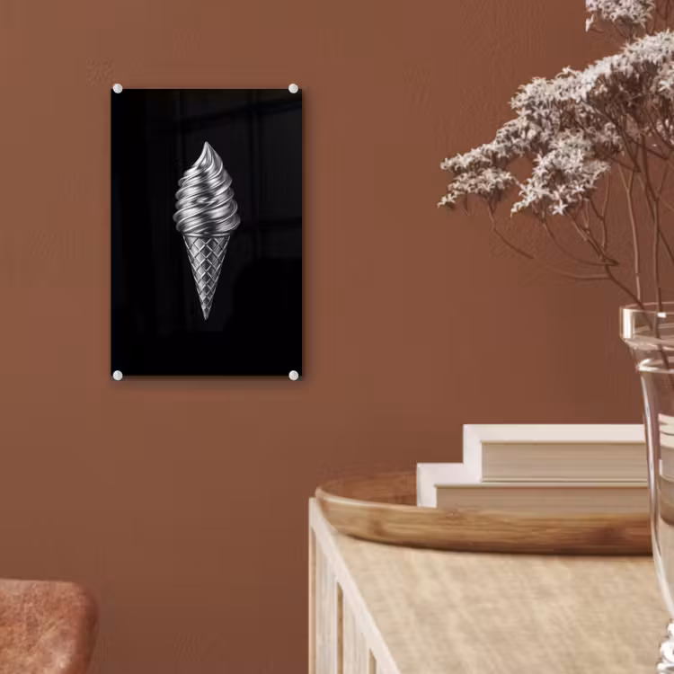 Glas schilderij - Softijs - Realistisch - Futuristisch — 6