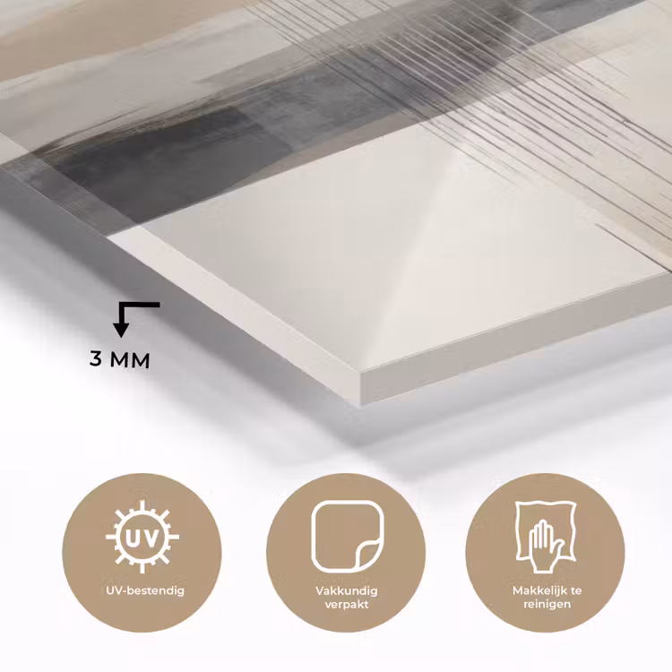 Glas schilderij - Minimalistisch - Landschap - Dimensie — 3