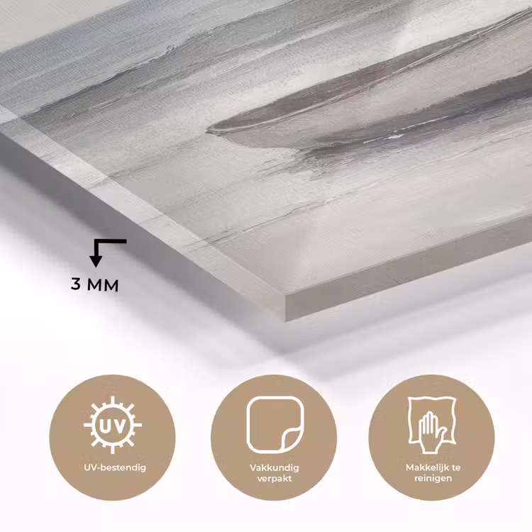 Glas schilderij - Roeiboot - Zee - Horizon — 3