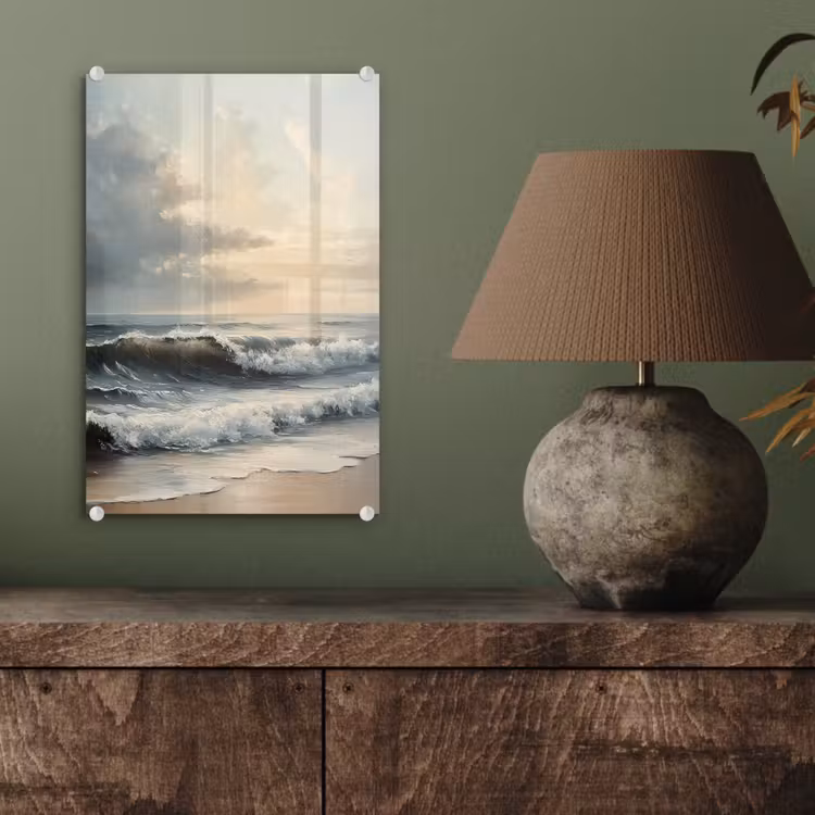Glas schilderij - Strand - Zee - Zonsondergang — 4