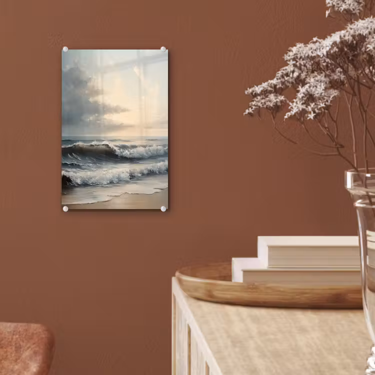 Glas schilderij - Strand - Zee - Zonsondergang — 6