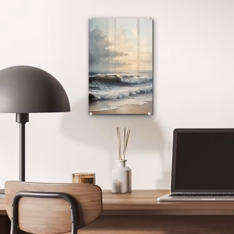 Glas schilderij - Strand - Zee - Zonsondergang — 7
