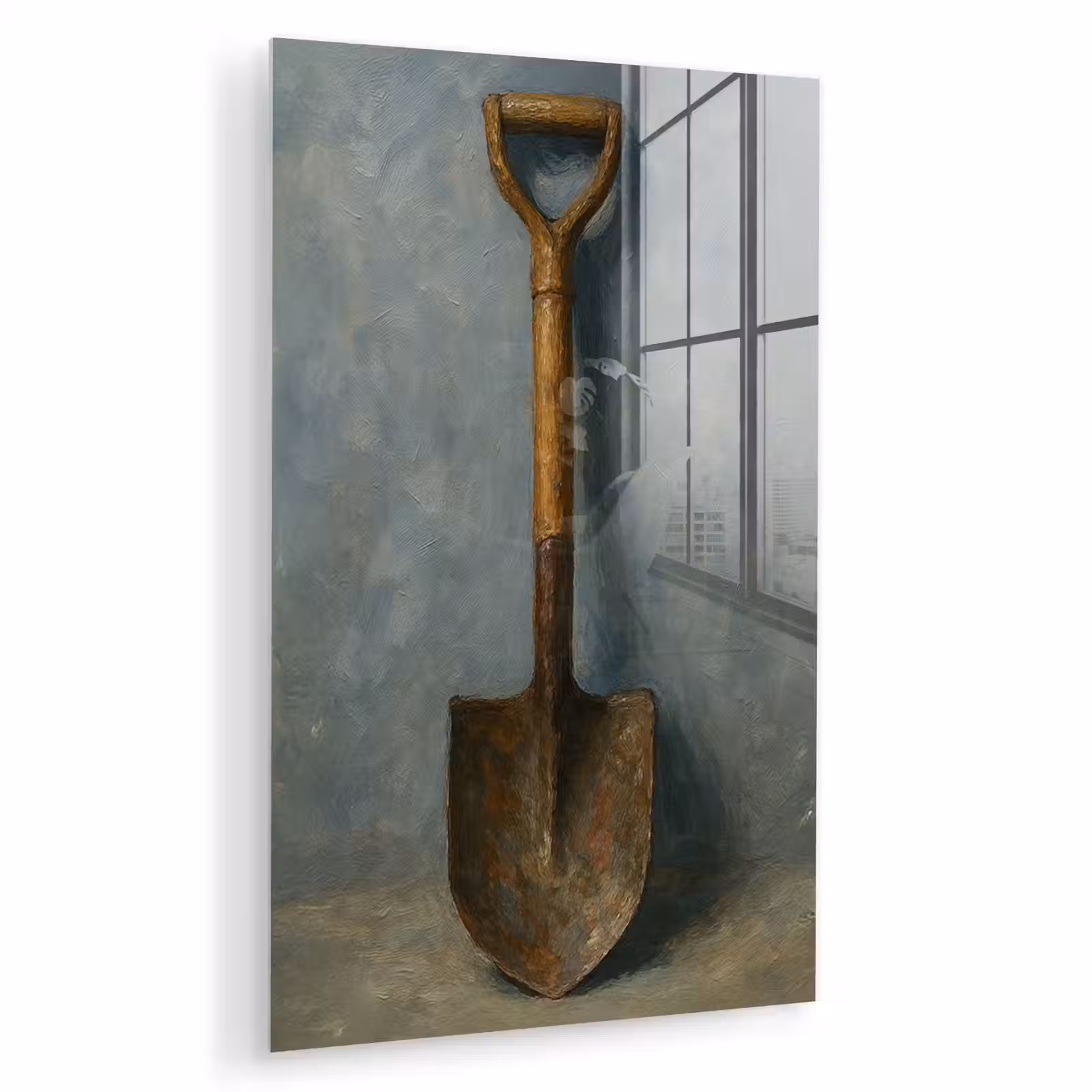 Glas schilderij - Schep - Gereedschap - Schilderij — 1