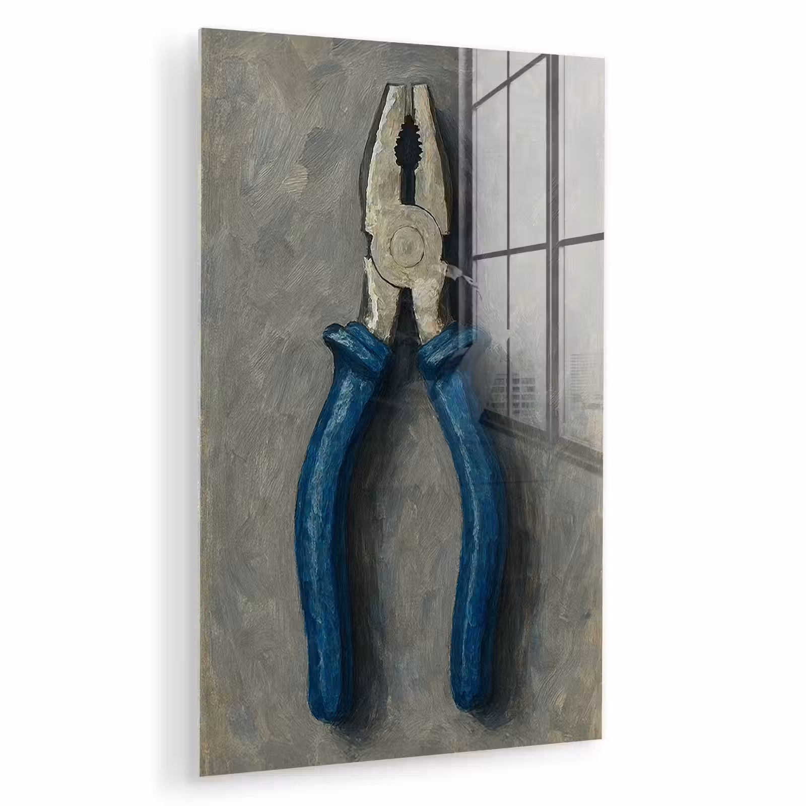 Glas schilderij - Tang - Schilderij - Textuur - Verf — 1