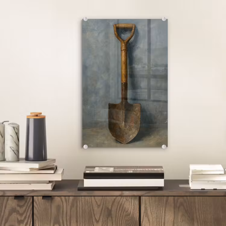 Glas schilderij - Schep - Gereedschap - Schilderij — 2