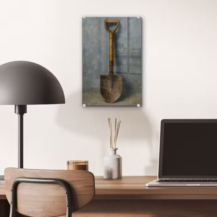 Glas schilderij - Schep - Gereedschap - Schilderij — 7