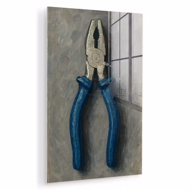 Glas schilderij - Tang - Schilderij - Textuur - Verf — 1
