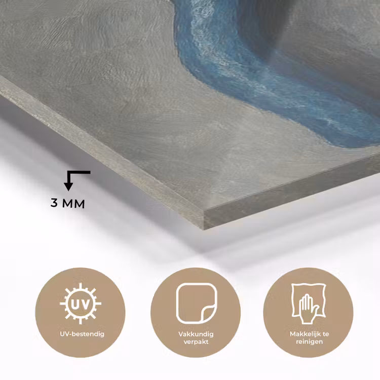 Glas schilderij - Tang - Schilderij - Textuur - Verf — 3