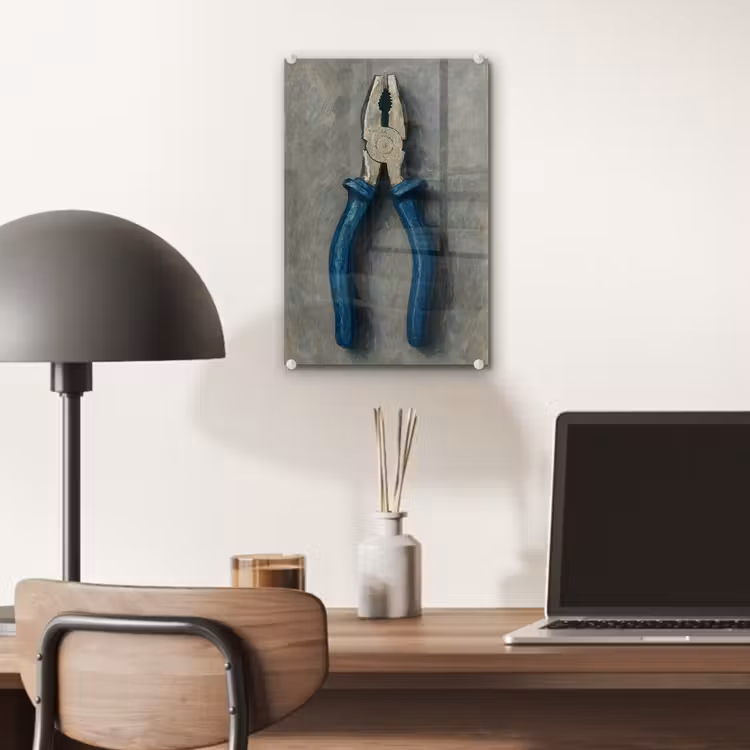 Glas schilderij - Tang - Schilderij - Textuur - Verf — 7
