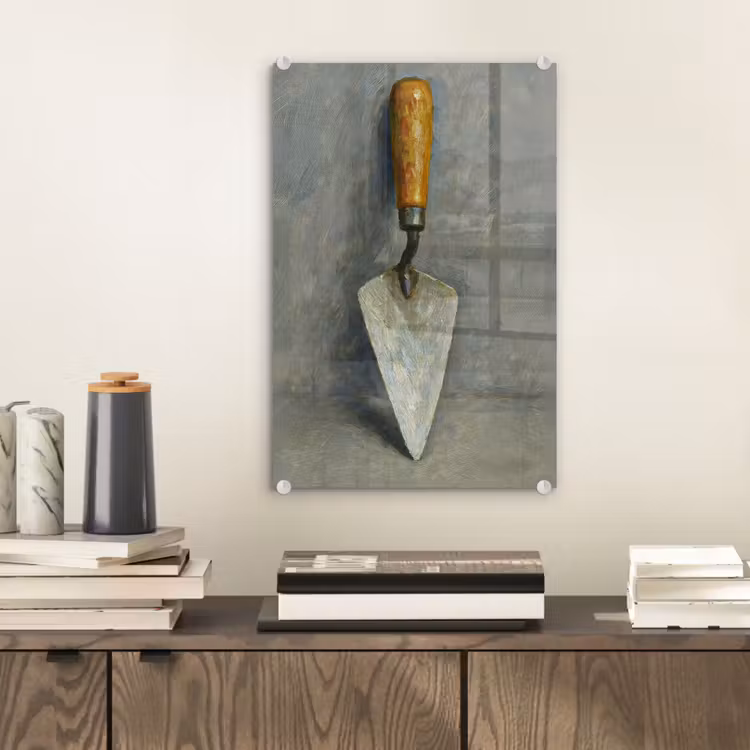 Glas schilderij - Troffel - Verf - Gereedschap — 2