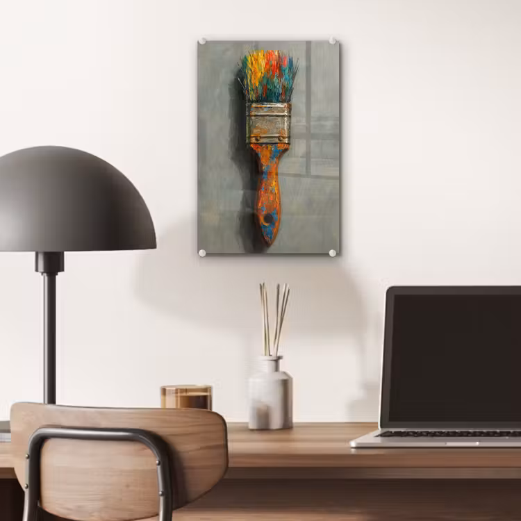 Glas schilderij - Verf - Kwast - Schilderij — 7