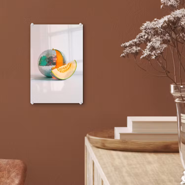 Glas schilderij - Disco - Discobal - Meloen - Pastel — 6