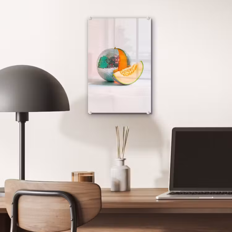 Glas schilderij - Disco - Discobal - Meloen - Pastel — 7
